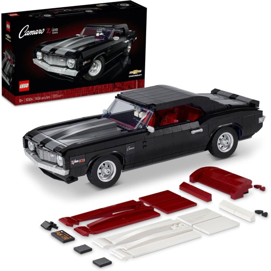 LEGO Icons Chevrolet Camaro Z28 10304, Customizable Classic Car Replica Model Building Kit, 1969 Vintage American Muscle Car